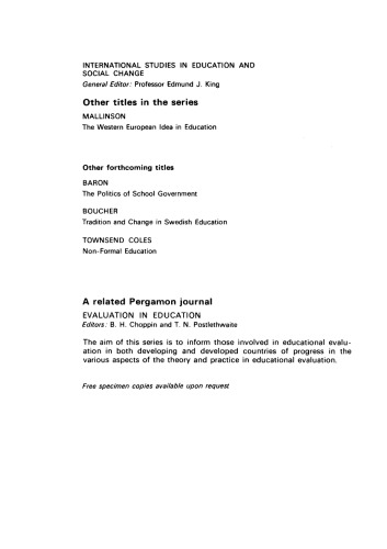 Education in the USSR. International Studies in Education and Social Change