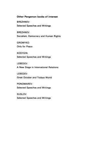 Selected Speeches and Writings