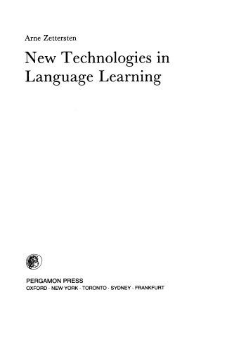 New Technologies in Language Learning
