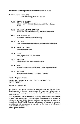 Energy Resources in Science Education