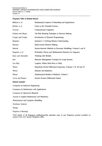 Models and Methods in Multiple Criteria Decision Making