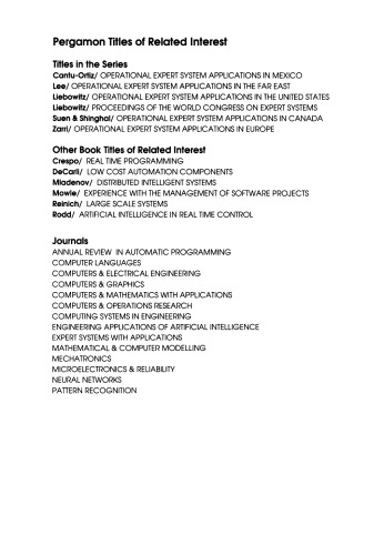 Operational Expert System Applications in Canada