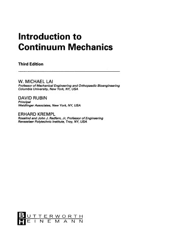 Introduction to Continuum Mechanics