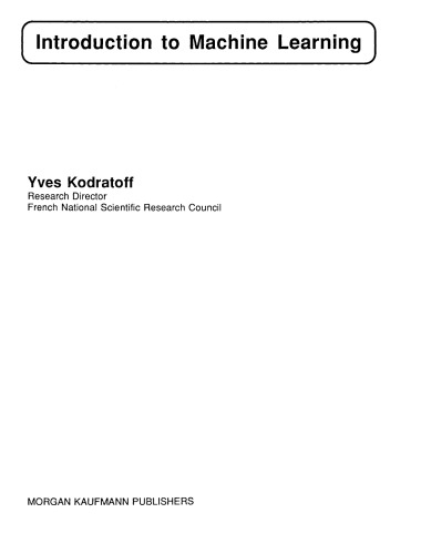 Introduction to Machine Learning