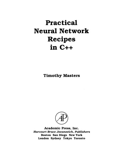 Practical Neural Network Recipes in C++
