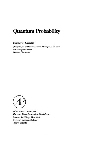 Quantum Probability