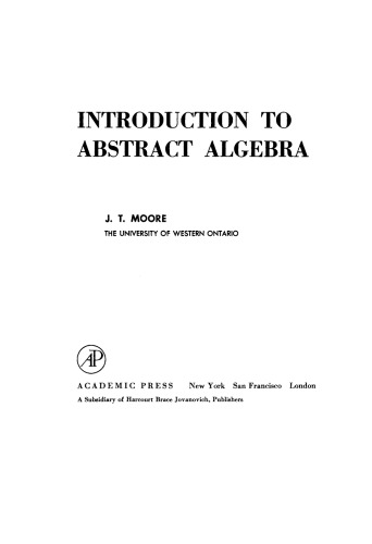 Introduction to Abstract Algebra