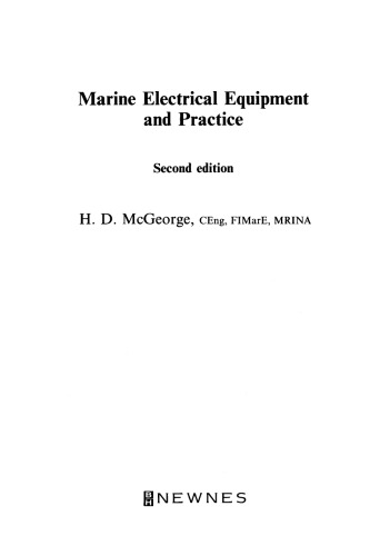 Marine Electrical Equipment and Practice
