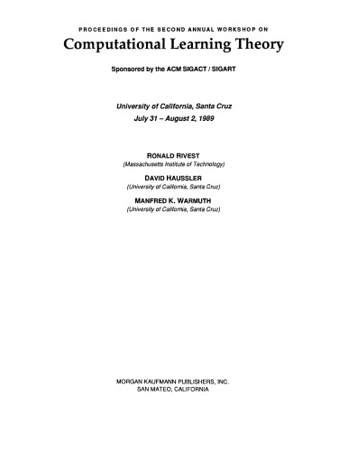 Proceedings of the Second Annual Workshop on Computational Learning Theory