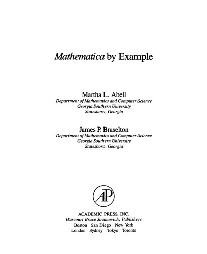 Mathematica by Example