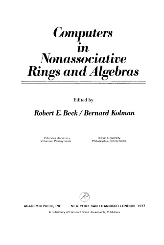 Computers in Nonassociative Rings and Algebras