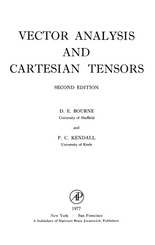 Vector Analysis and Cartesian Tensors