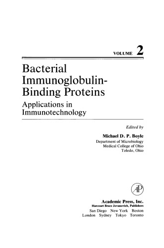 Bacterial Immunoglobulin-Binding Proteins. Applications in Immunotechnology