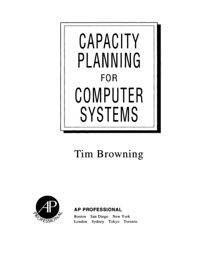 Capacity Planning for Computer Systems