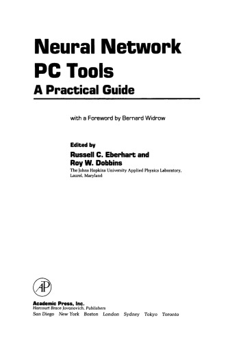 Neural Network PC Tools. A Practical Guide