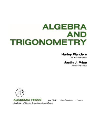 Algebra and Trigonometry