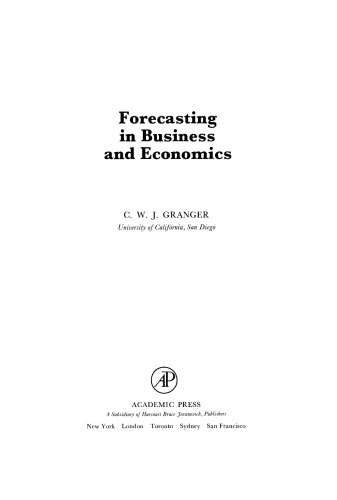 Forecasting in Business and Economics
