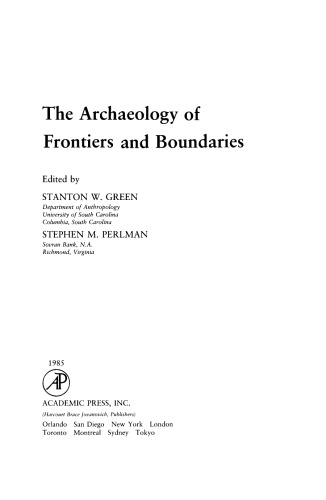The Archaeology of Frontiers and Boundaries