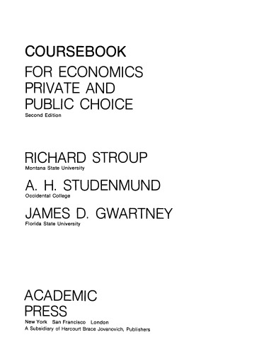 Coursebook for Economics. Private and Public Choice