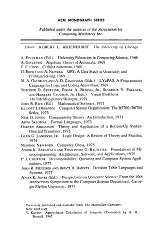 Perspectives on Computer Science. From the 10th Anniversary Symposium at the Computer Science Department, Carnegie-Mellon University