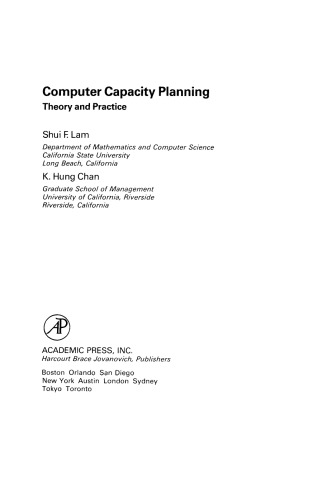 Computer Capacity Planning. Theory and Practice