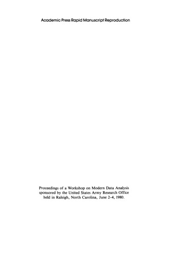 Modern Data Analysis