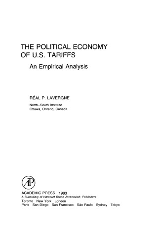 The Political Economy of U.S. Tariffs. An Empirical Analysis