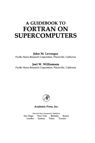 A Guidebook to Fortran on Supercomputers