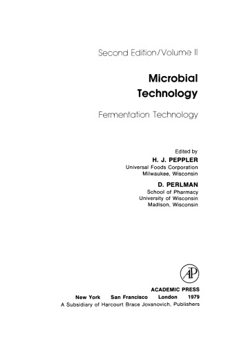 Microbial Technology. Fermentation Technology