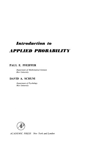 Introduction to Applied Probability