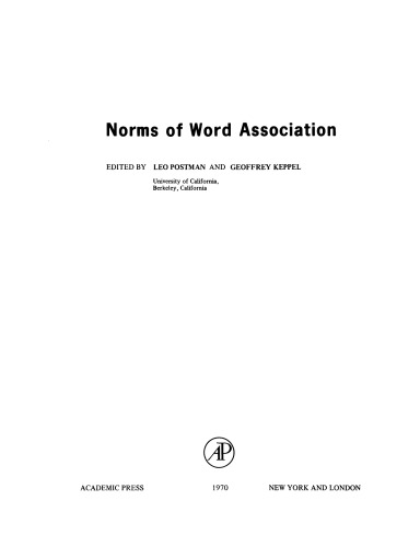 Norms of Word Association