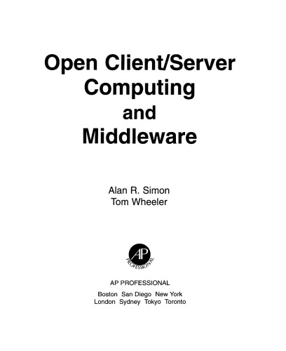 Open Client/server Computing and Middleware