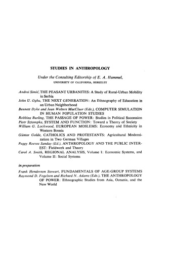 Regional Analysis. Social Systems