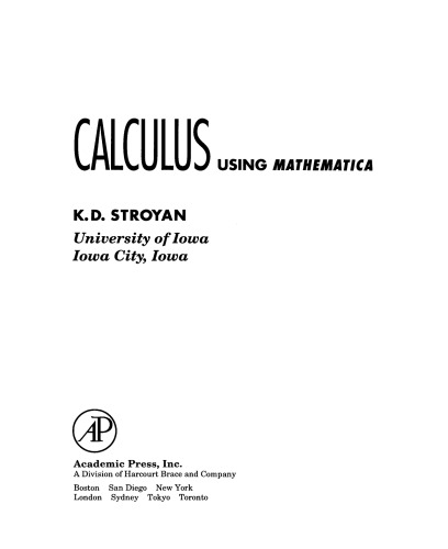 Calculus Using Mathematica