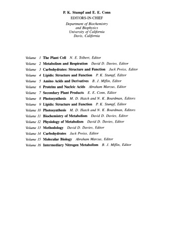 Lipids: Structure and Function. A Comprehensive Treatise