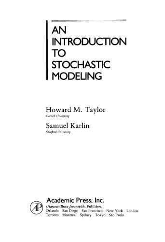 An Introduction to Stochastic Modeling