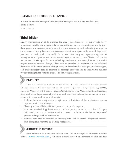 Business Process Change. A Business Process Management Guide for Managers and Process Professionals