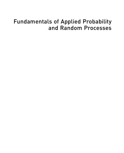 Fundamentals of Applied Probability and Random Processes