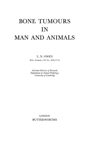 Bone Tumours in Man and Animals