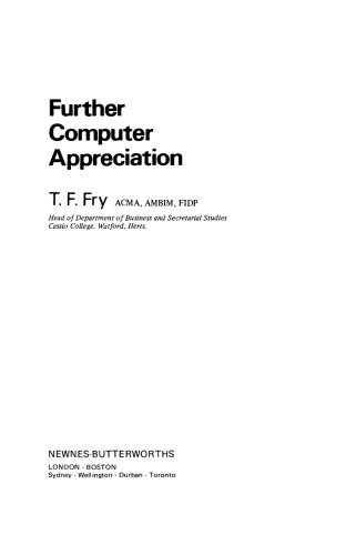 Further Computer Appreciation