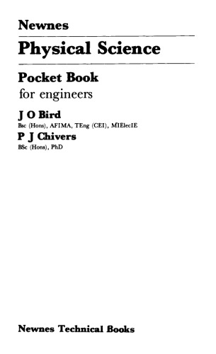 Newnes Physical Science. Pocket Book for Engineers