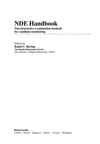 NDE Handbook. Non-Destructive Examination Methods for Condition Monitoring