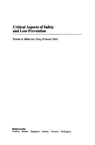 Critical Aspects of Safety and Loss Prevention