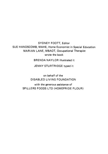 The Disabled Schoolchild and Kitchen Sense