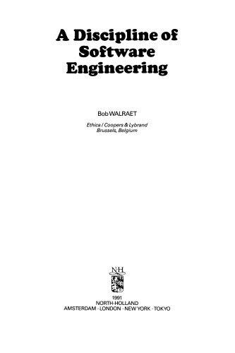 A Discipline of Software Engineering