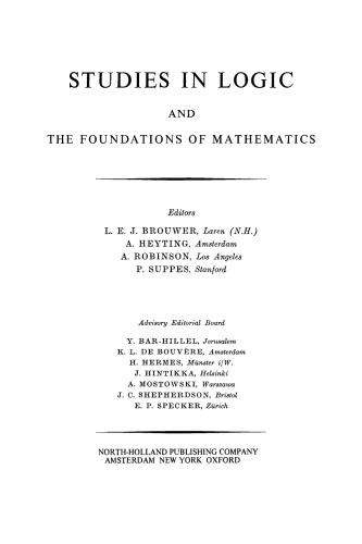 The Theory of Models. Proceedings of the 1963 International Symposium at Berkeley