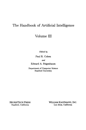 The Handbook of Artificial Intelligence. Volume 3