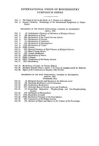 Haematin Enzymes. A Symposium of the International Union of Biochemistry Organized by the Australian Academy of Science Canberra