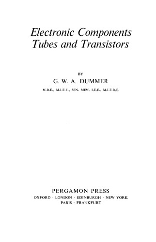 Electronic Components Tubes and Transistors