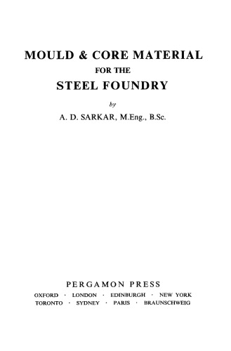 Mould & Core Material for the Steel Foundry